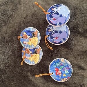 Disney Ceramic ornament set of 5